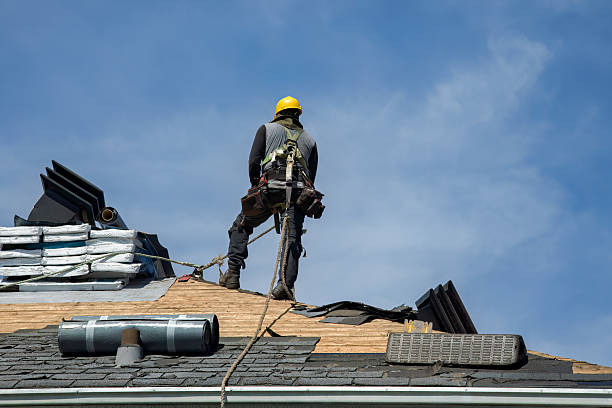Professional Gutter Installation technician working in Zirconia, NC